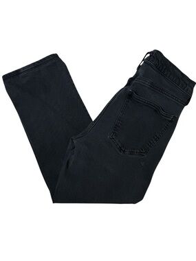 AGOLDE Straight Cropped Jeans Ankle Length Dark Faded Wash Black Denim Womens 26